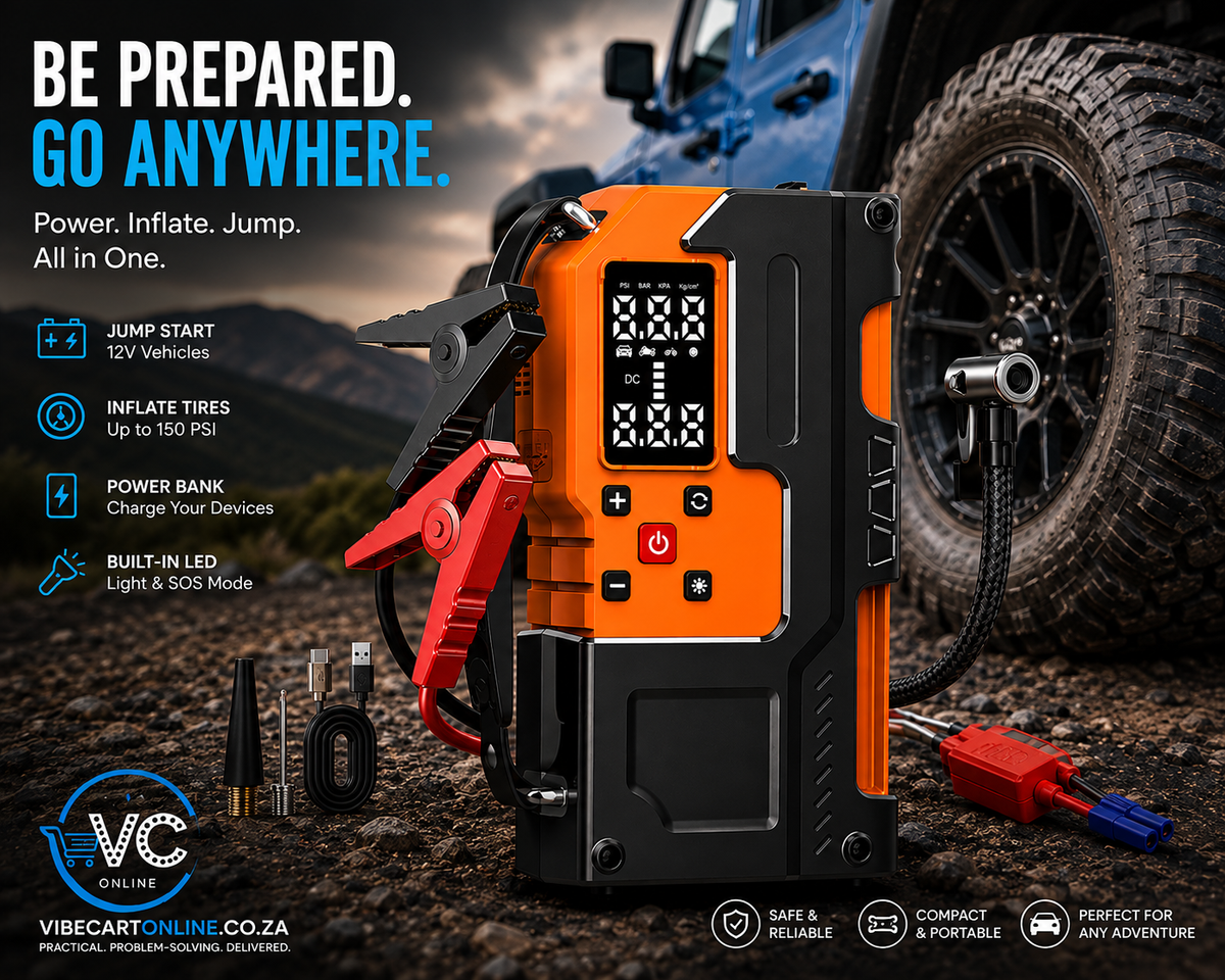 VibeCart 2-in-1 Jump Starter & Tyre Inflator