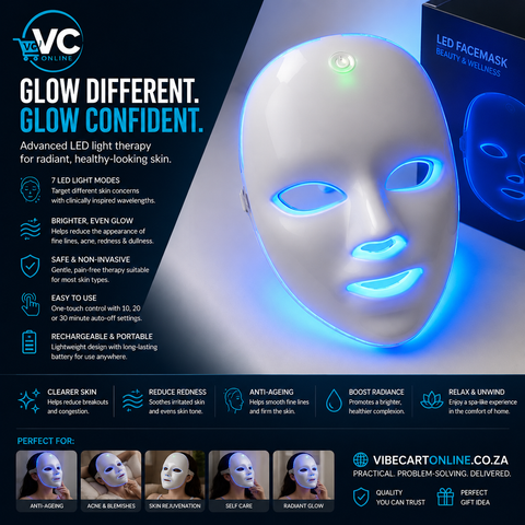 LED Beauty Face Mask — 7 Colour Light Therapy