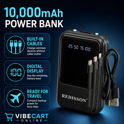 REDISSON 10,000mAh 22.5W Fast-Charge Power Bank