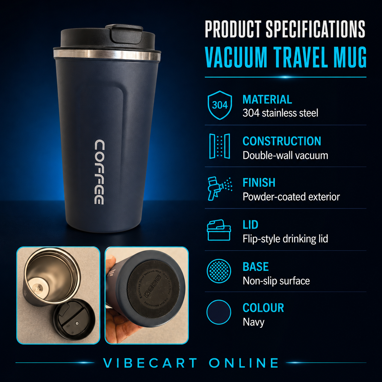 304 Stainless Steel Insulated Travel Mug
