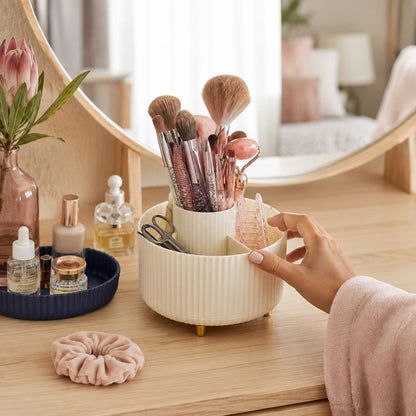 360° Rotating 5-Compartment Makeup Organiser