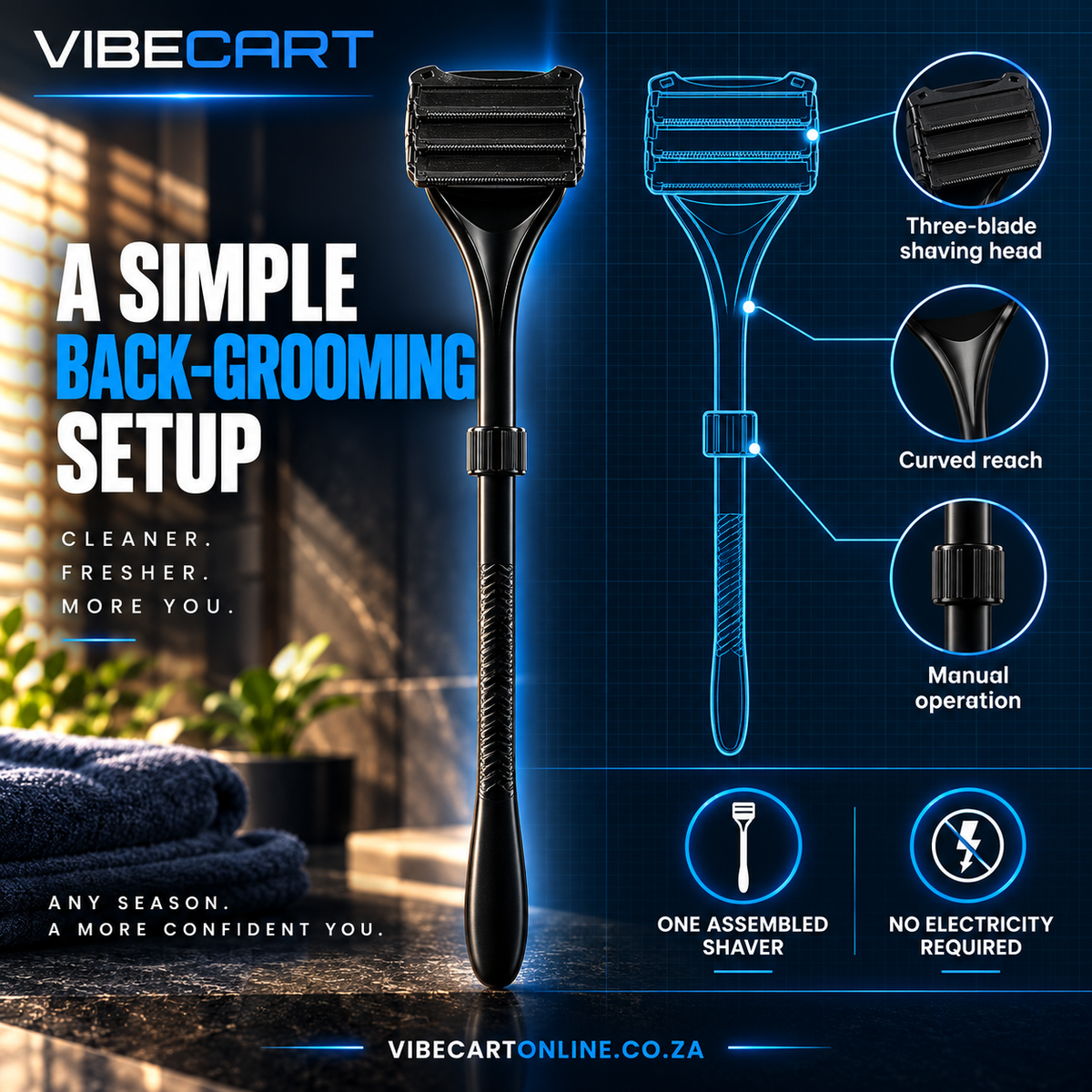 Back shaver feature map without invented dimensions