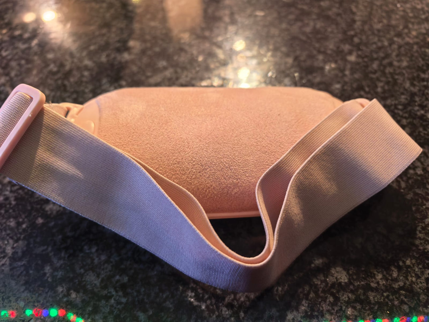 Soft fabric back and adjustable elastic strap of the heating belt