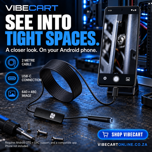VibeCart two-metre USB-C inspection camera for compatible Android phones
