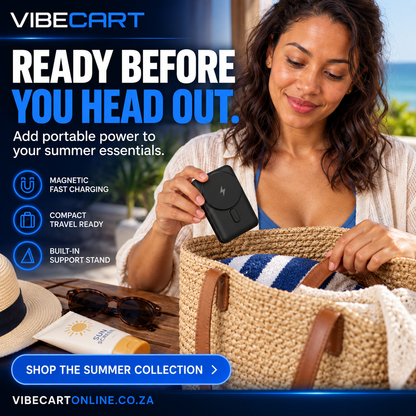 Mia packing the compact power bank for a summer outing